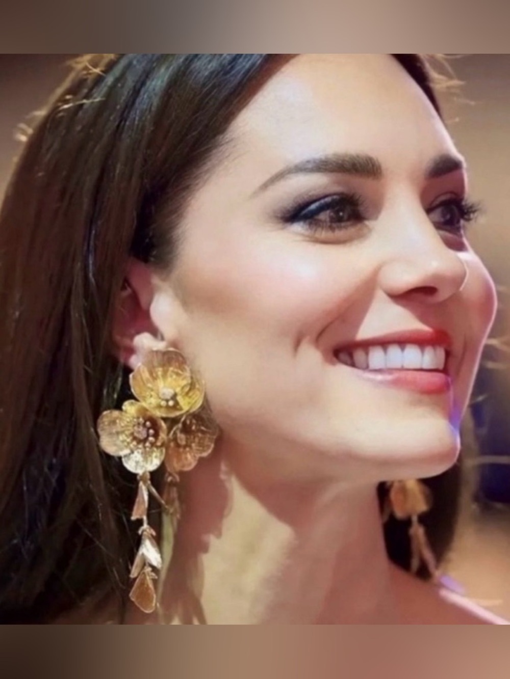 Cascading Statement Drop Earrings - Kate Middleton Earrings - Picture 8 of 9